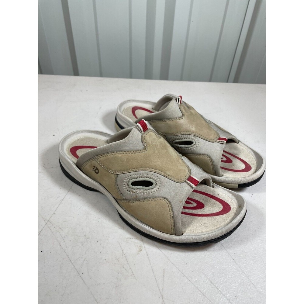 Dunham Nolan Men's Sandals Size 8D Gray Red Slip On Shoes LS901GR Slides
